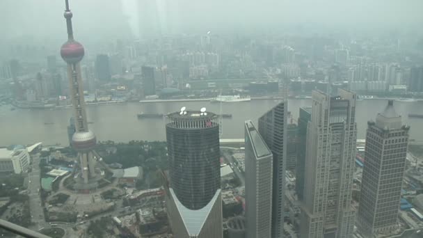 Skyline di Shanghai durante il giorno — Video Stock